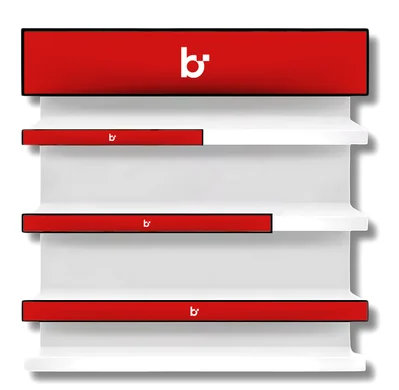 Pantallas Biwitech ShelfView instaladas en una góndola