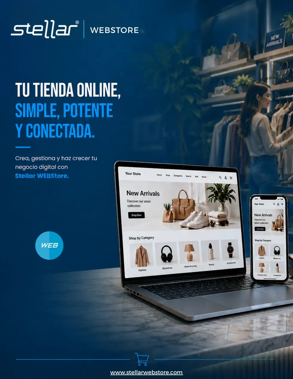 Portada del brochure Stellar WEBSTORE 2026